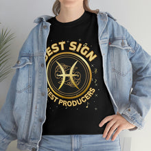 Load image into Gallery viewer, Pisces Best Sign Best Producers Unisex Heavy Cotton T-Shirt
