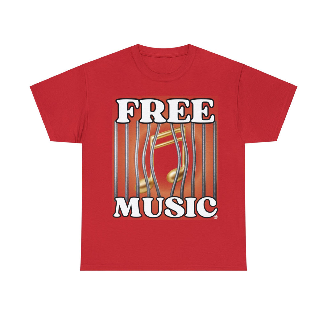 Free Music Unisex Heavy Cotton Tee by Pay Da Producer Apparel