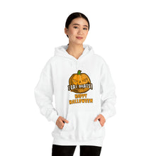 Load image into Gallery viewer, Pay Da Producer® &quot;I Eat Beats Happy Halloween&quot; Pumpkin Head Heavy Blend™ Hooded Sweatshirt
