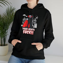 Load image into Gallery viewer, Pay Da Producer® &quot;Your Beats S*CK!&quot; Vampire Halloween Heavy Blend™ Hooded Sweatshirt
