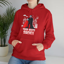 Load image into Gallery viewer, Pay Da Producer® &quot;Your Beats S*CK!&quot; Vampire Halloween Heavy Blend™ Hooded Sweatshirt
