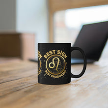 Load image into Gallery viewer, Leo Best Sign Best Producers 11oz Black Mug
