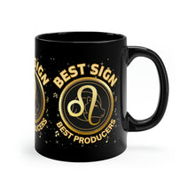 Load image into Gallery viewer, Leo Best Sign Best Producers 11oz Black Mug
