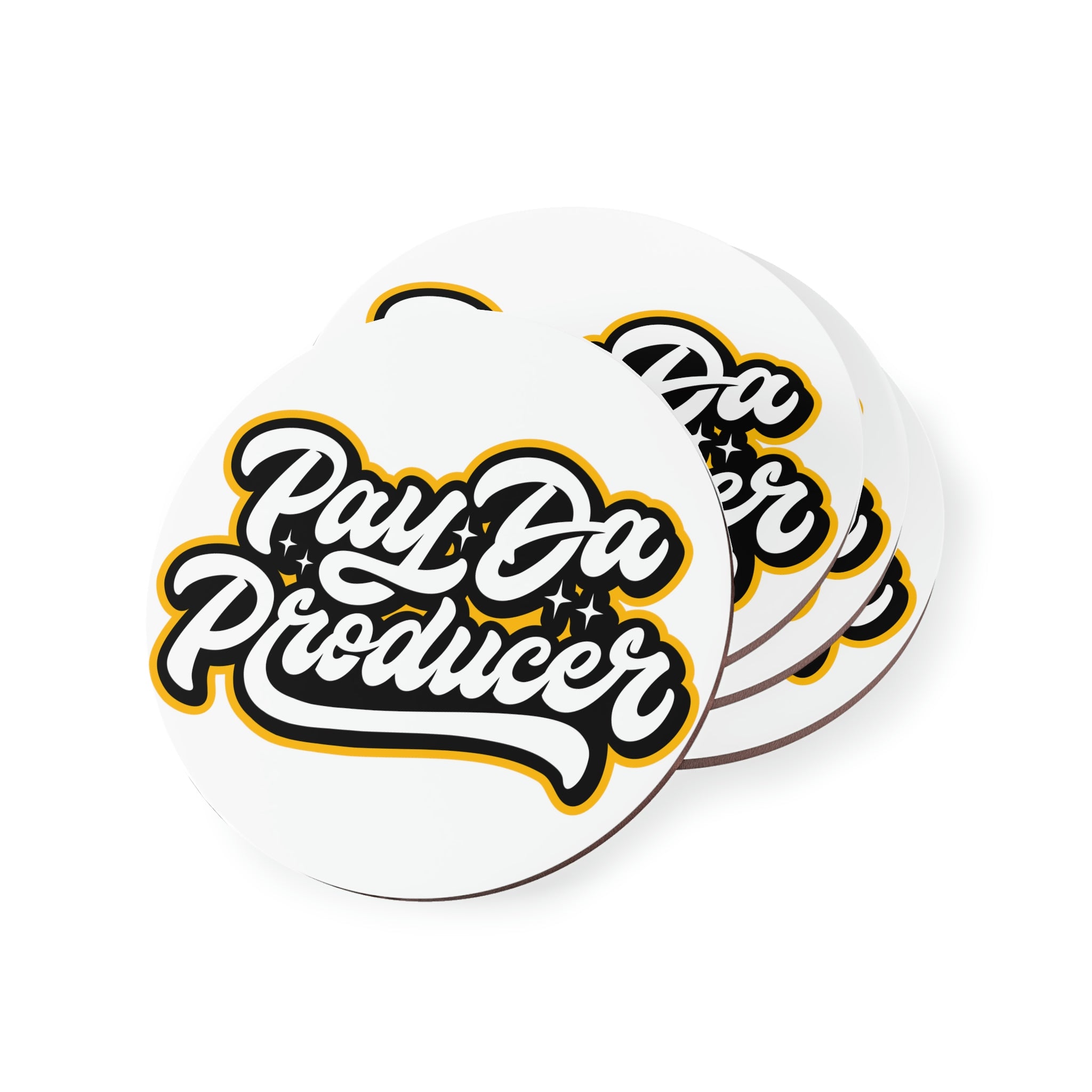 Pay Da Producer White Coasters – Pay Da Producer Apparel